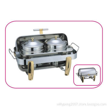 Oblong Soup Station with Brass Leg (H121003)